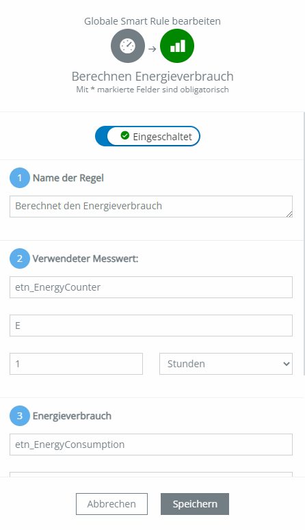 Calculate energy consumption