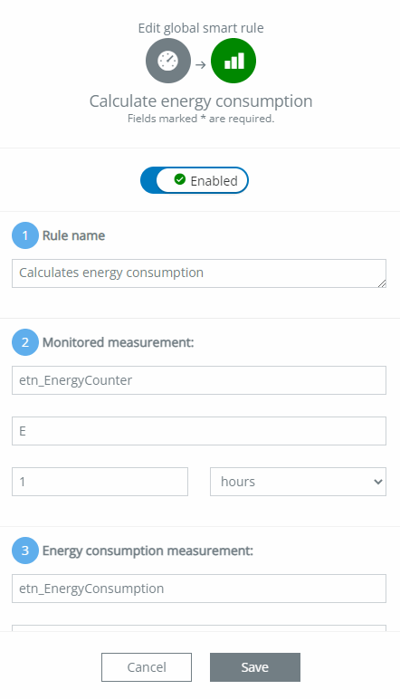 Calculate energy consumption